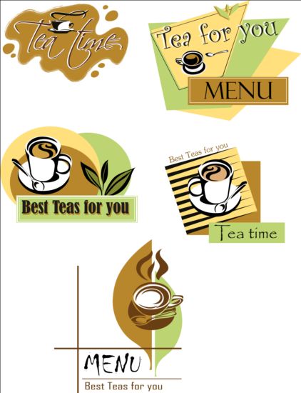 tea menu logos design 