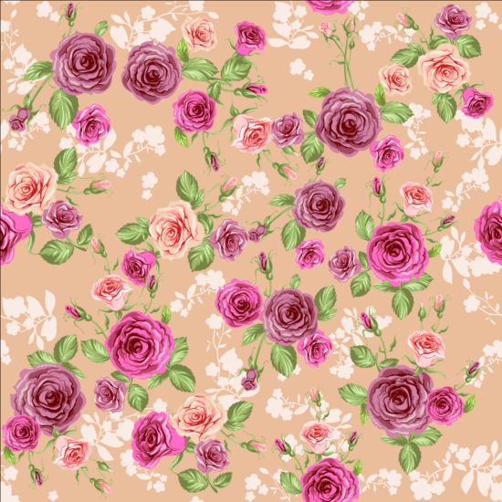 seamless rose pink pattern 