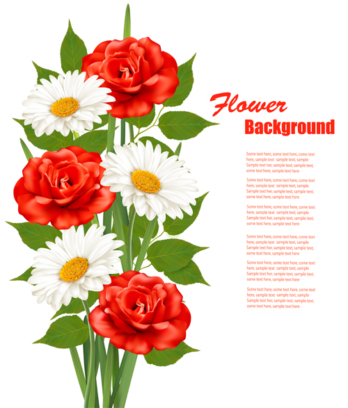 white red flowers background 