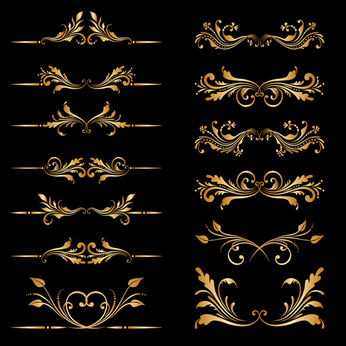 ornaments luxury illustration golden 