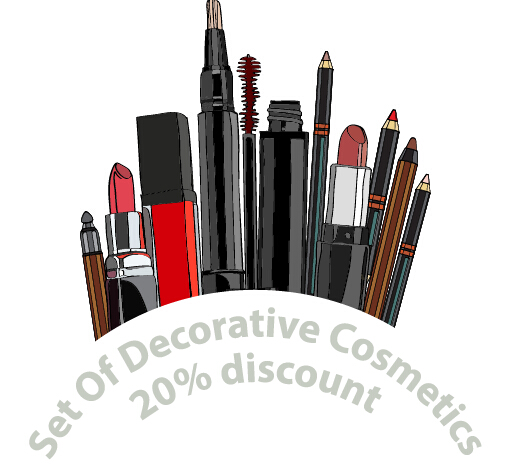 poster discount decorative cosmetics 
