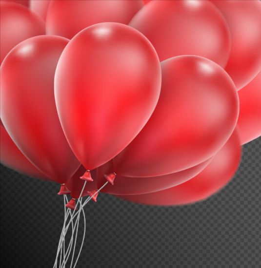 realistic illustration balloons 