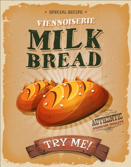 vintage poster milk bread 