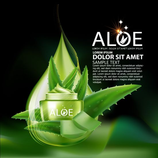 cosmetics background Aloe 