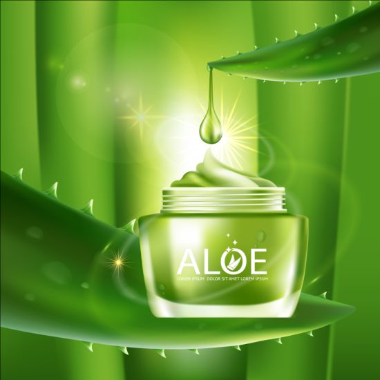 cosmetics background Aloe 