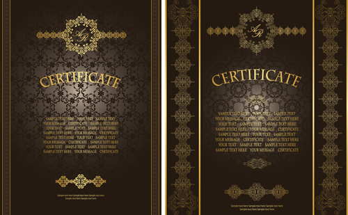 vintage template luxury certificates 