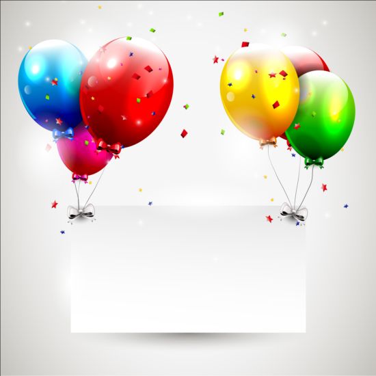 paper blank birthday balloons 