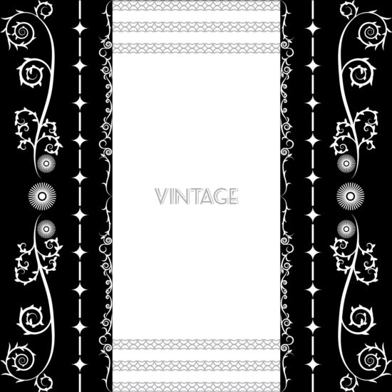 vintage floral black background 