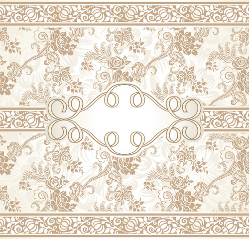 ornate floral beige background 