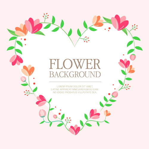 heart flower background 