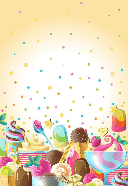 ice elements cream background 
