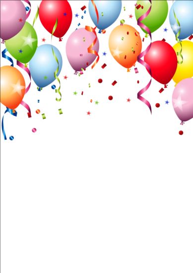 confetti colored birthday balloon background 