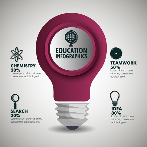 lightbulb infographic creative 