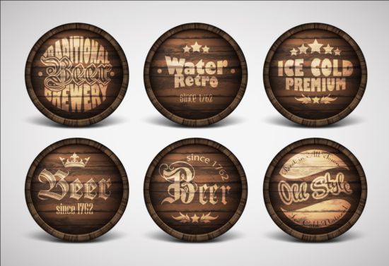 wood labels drink casks 