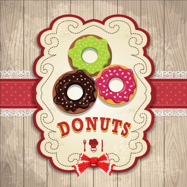 vintage poster donuts design 