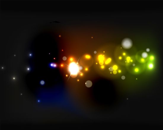 light dots colored blurs background 