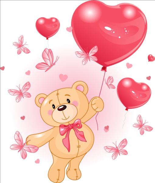 teddy heart bear balloon 