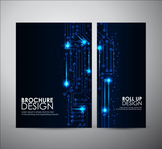 tech style cover brochure 