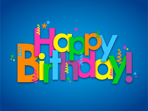 text happy design colored birthday 