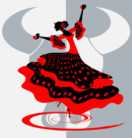 women Passionate flamenco dancer 