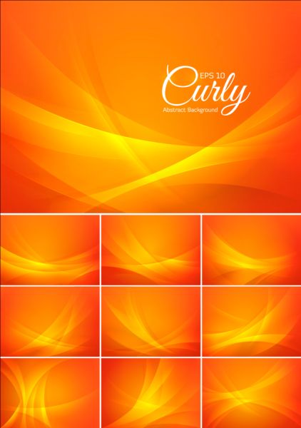 orange curly background abstract 