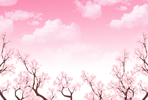 sakura cloud background 