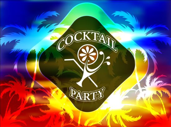 tropical party cocktall background 