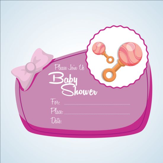 Baby Shower vector Design. Слово shower