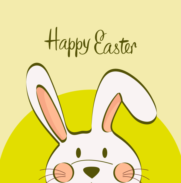 rabbit graphics easter cute cards 