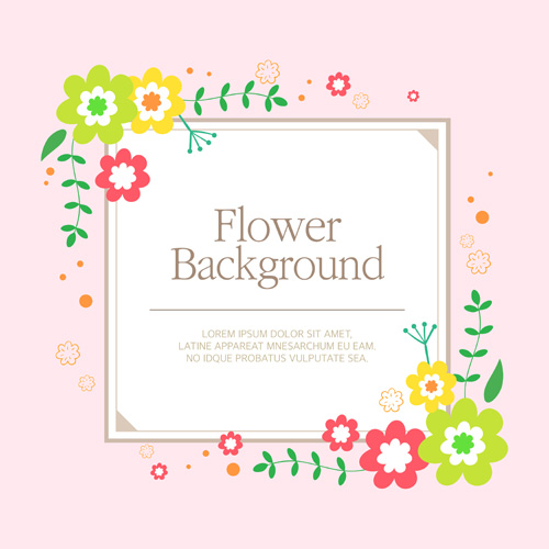 Simlpe frame flower Backgrounds 