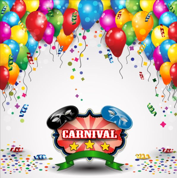 colored carnival balloon background 