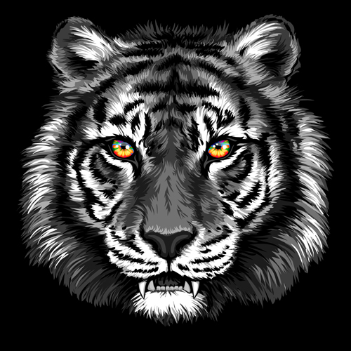 tiger head black 