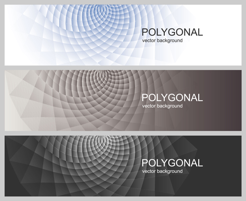 polygonal banners abstract 