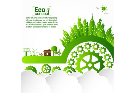 infographic gearwheel eco 