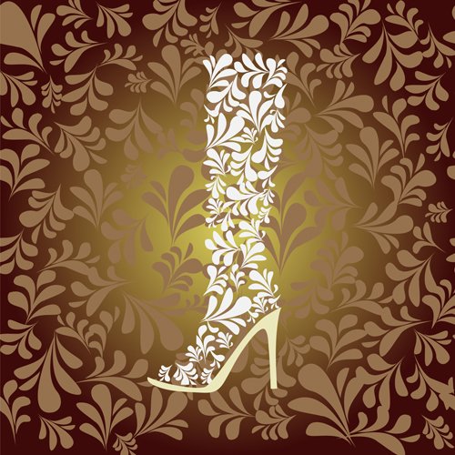 shoes floral background 