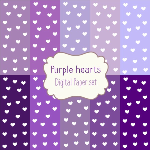purple paper heart background 