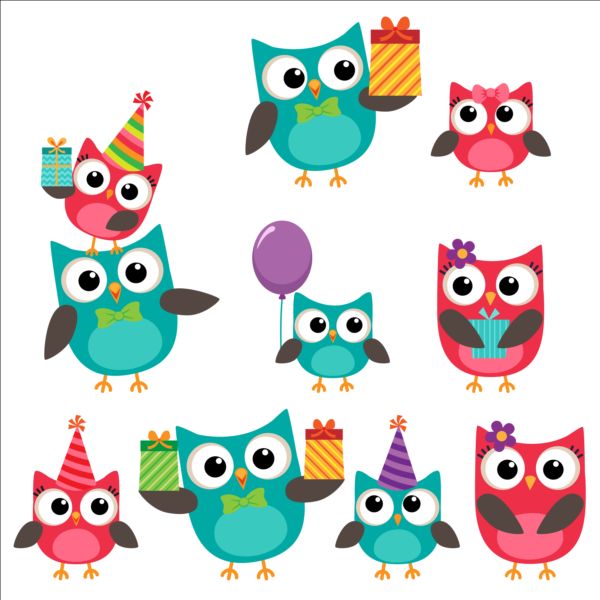 owls cute cake birthday balloon 