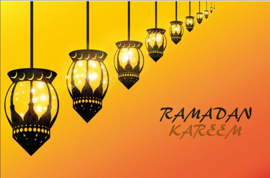 ramadan mubarek lantern kareem background 