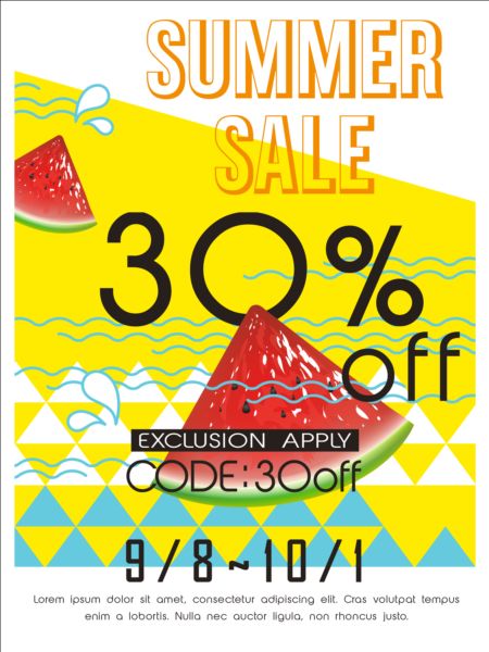 watermelon summer sale poster 