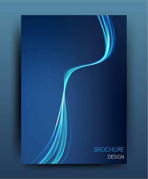 wave cover brochure blue abstract 