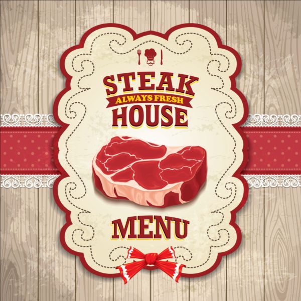 vintage steak poster house 