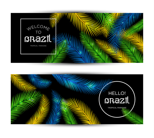 tropical paradise Brazil banners 