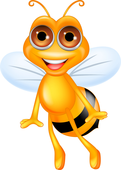 illustration cute cartoon bee 