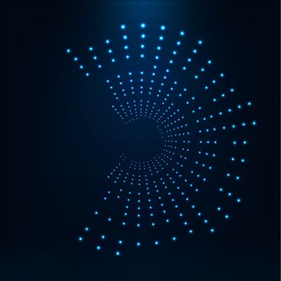 tech light dots blue background 