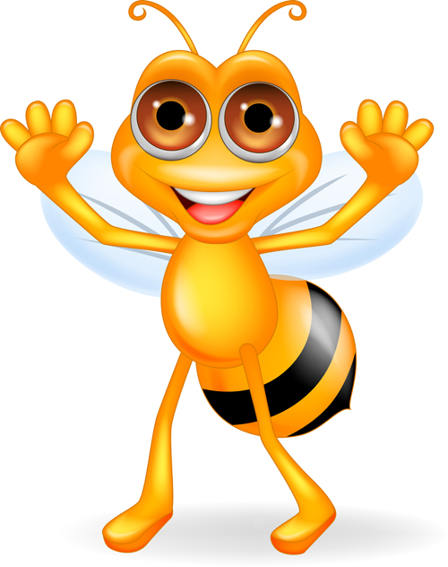 illustration cute cartoon bee 
