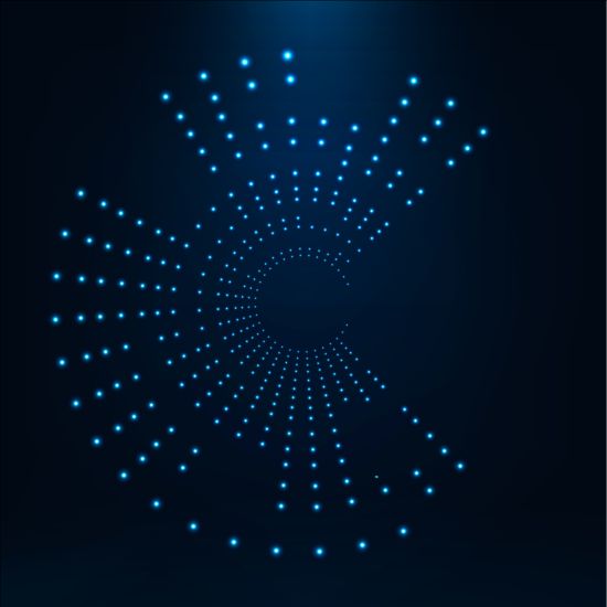 tech light dots blue background 