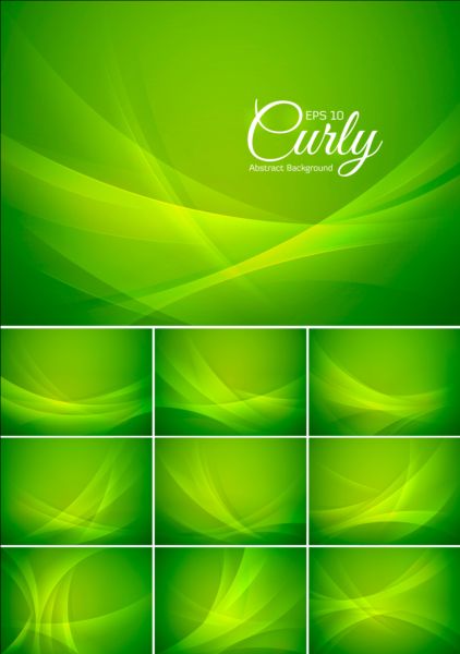 green curly background abstract 