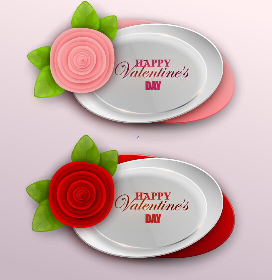 valentines flower cute banner 