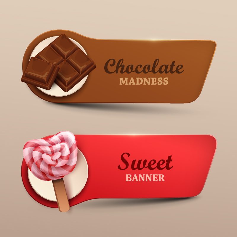 sweet chocolate banners 