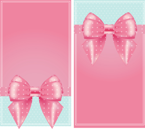 pink green card bow 